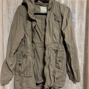 Olive Green Hooded Jacket